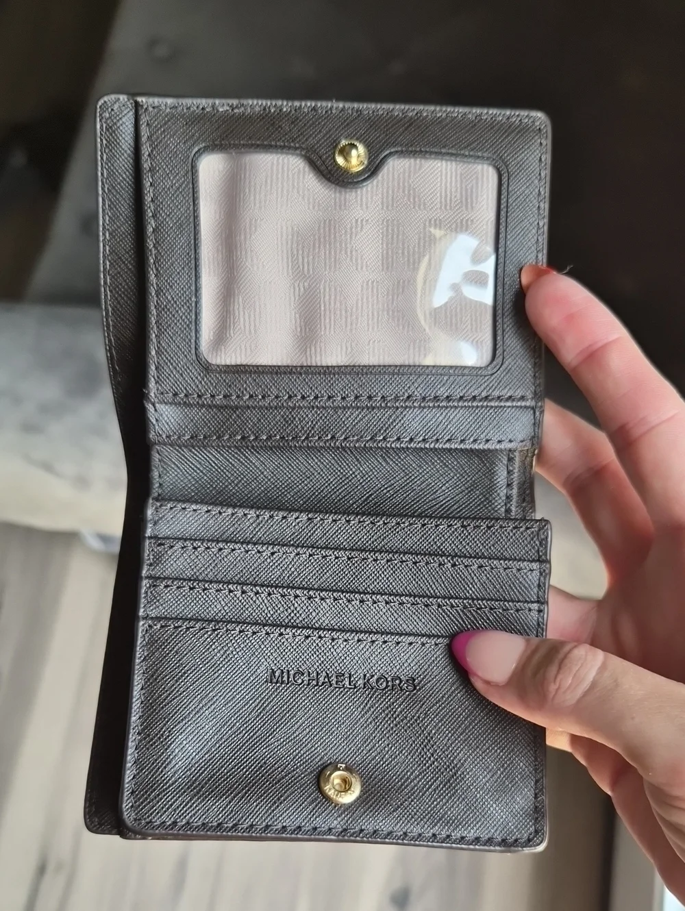 Michael Michael Kors Brown Signature Bifold Wallet Jet Set Travel